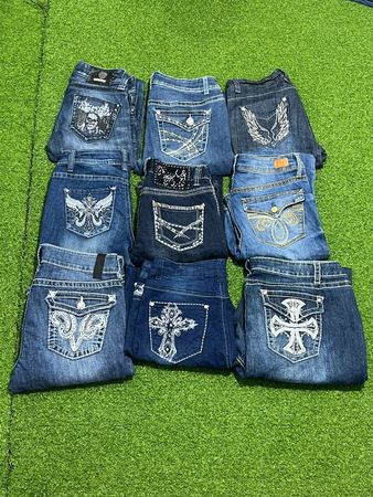 Tv429  Embroidered Jeans 12P