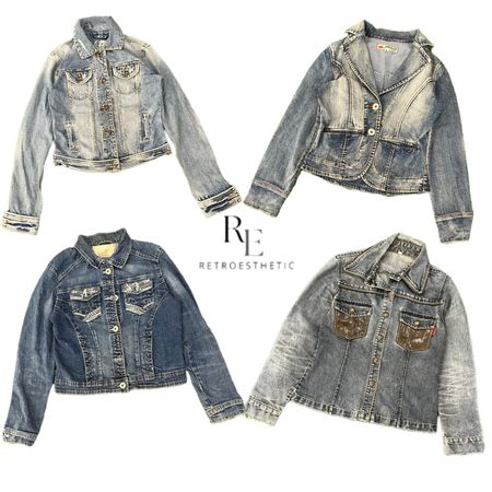 Y2K Paris Hilton Ear Girl Denim Jacket RE-3338