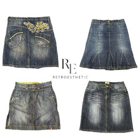 Y2K NYC IT GIRL DENIM MIDI SKIRT RE-3340