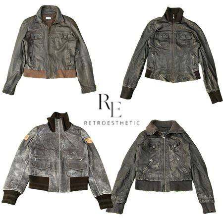 Y2K Unique Leather Jacket RE-3342