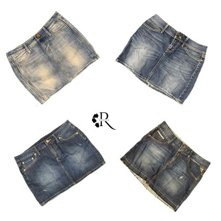 Y2K Era Cyber Girl Denim Mini Skirt RW 2067
