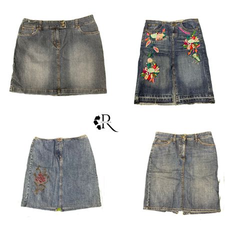 Y2K NYC IT GIRL DENIM MIDI SKIRT RW-2068