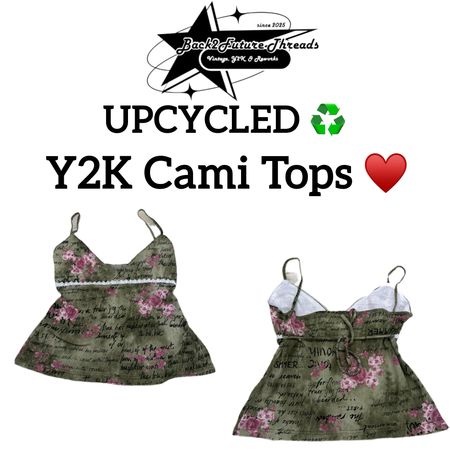 Upcycled Y2K Cami Tops