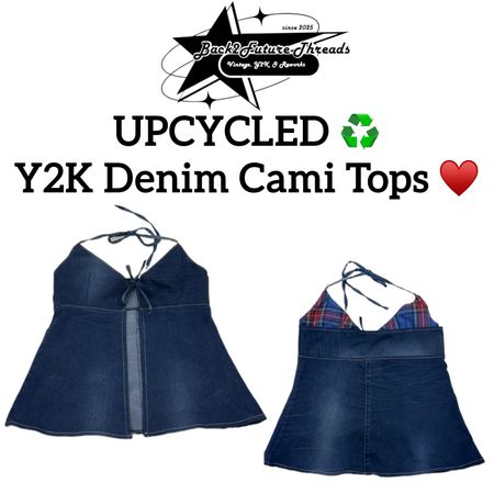 Top Camiseta de Jeans Y2K Reciclado