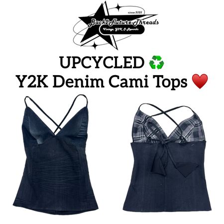 Upcycled Y2k Denim Cali Tops