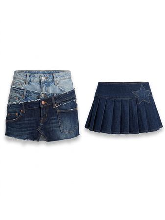 (FV-1583) Levis Denim Mini Skirta