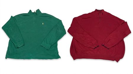 (FV-1580) Polo Quarter Zip Knitwear-Sweater