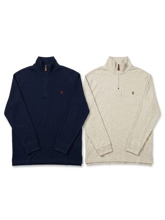 (FV-1578) Polo Quarter Zip Knitwear-Sweater