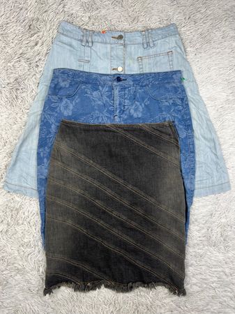 Y2k denim skirts