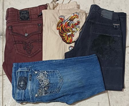 Mix Miss me,rock revival,true religion,ed,evisu,jnco jeans pant