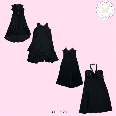 Premium Black Poly Dress | Smooth Finish | Elegant All-Occasion Outfit (GRF-5-233)