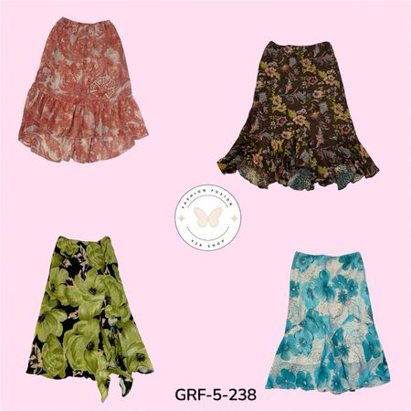 Abstract Print Long Skirt – Modern Fashion Statement Piece (GRF-5-238)