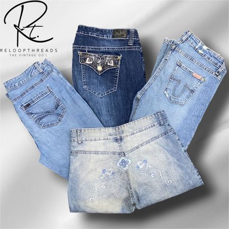 RT 1518 Y2k Embroidered BootCut Jeans