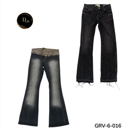 Jeans Flare Y2K – Denim Clássico de Streetwear dos Anos 2000 (GRV-6-016)