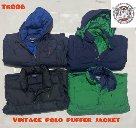 Vintage polo puffer jacket tr006