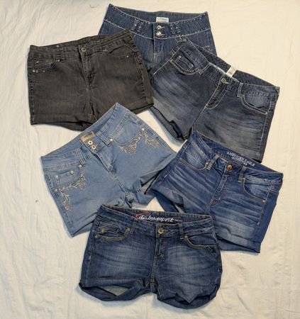 5964 - Pantaloni Corti in Denim Riciclato
