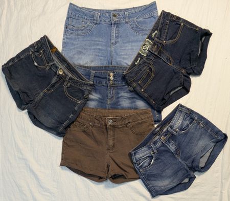 5965 - Pantaloni Corti in Denim Riciclato