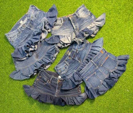 5969 - Gonne in denim mini riciclate