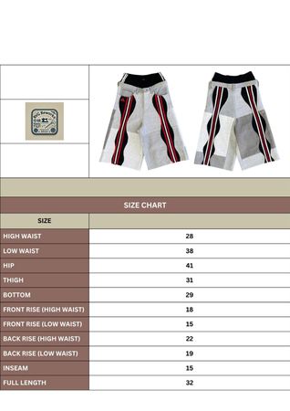 Upcycled Double Belted Sports Shorts