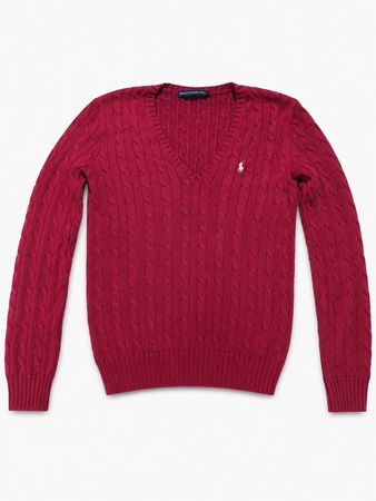 Herren Polo Ralph Lauren Cable Knit V-Ausschnitt Pullover | 100% Baumwolle | 10 Stück Großhandelsbündel