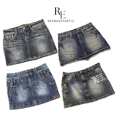 Y2k NYC IT GIRL DENIM MINI SKIRT RE-3346