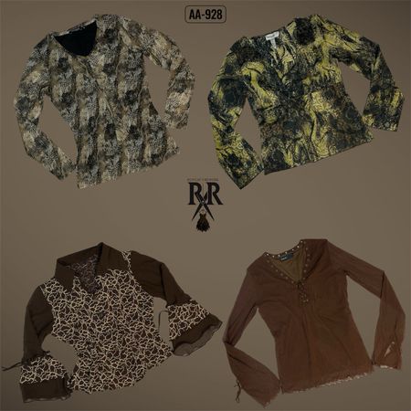 Y2K Earthy Tone Full Sleeve Tops (AA-928)