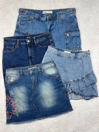 Mini denim skirt