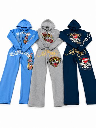 Ed hardy ladies matching tracksuits
