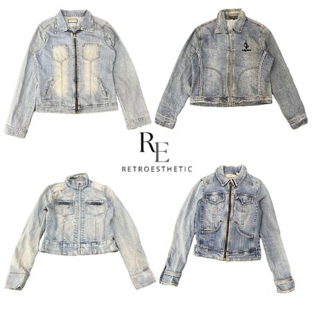 Y2k Unique Girl Denim Jacket RE-3349