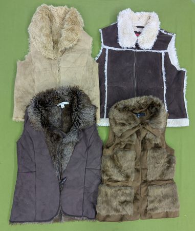 💥 RV3674 Fur & Suede Waistcoats