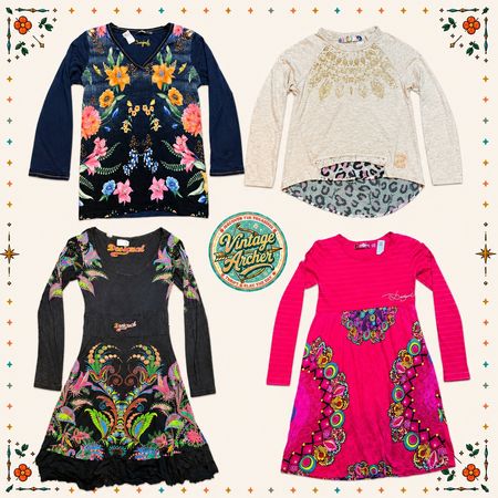 Y2K Desigual Graphic Floral Dresses Mixed Collection 11PCS (D-2)