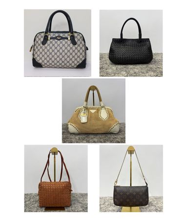 Luxury Designer Bags Bundle, Louis Vuitton, Bottega Veneta, Gucci & Prada