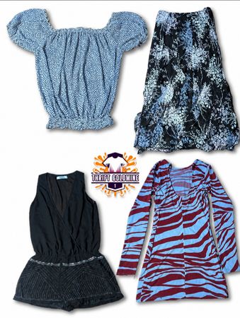 Women's y2k Mesh & vintage fashion | Tops, skirts & dress Mix bundle