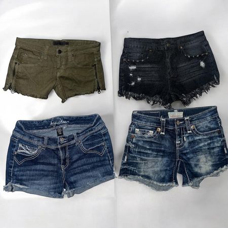 Lot of 5 Women's Denim & Jean Shorts Bundle - Casual Summer Wear