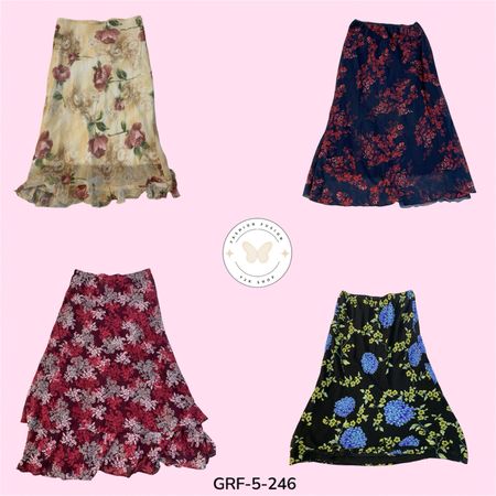 Chic Flora Printed Skirt – Soft Flow Summer Essential (GRF-5-246)