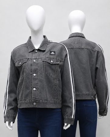 CR1811 UPCYCLED SPORT STRIPE DENIM JACKET