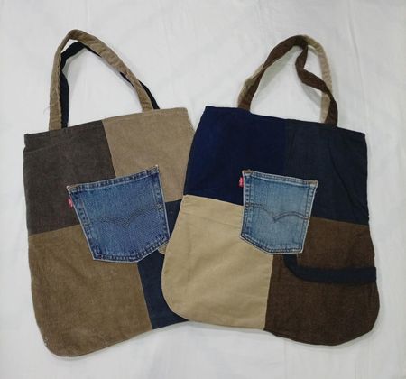 CR8881 UPCYCLED CORDUROY BAGS