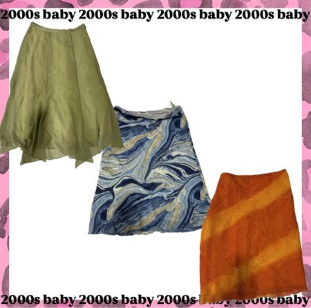 Summery y2k flowy skirts-136