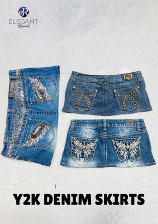 UPCYCLED Y2K Denim Skirts - EVR0665