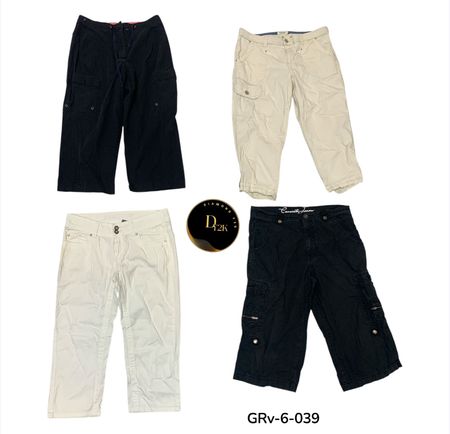 Y2K Cargo Capri Trousers – Vintage Utility Streetwear (GRV-6-039)