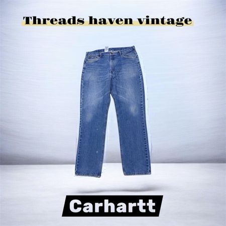 TH # 25 Carhartt Men’s Durable Workwear Denim Jeans – Relaxed Fit