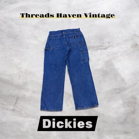 TH # 26 Dickies Men’s Straight Fit Denim Jeans – Durable Workwear Style
