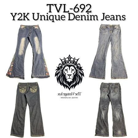 Y2K Unique Denim Jeans (TVL-692)