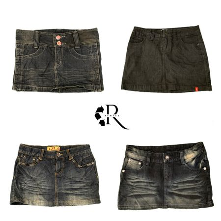 Y2K Era Cyber Girl Denim mini Skirt RW 2084