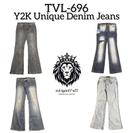 Y2K Unique Denim Jeans (TVL-696)