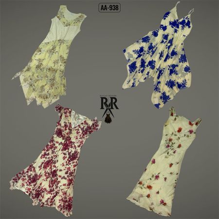Y2K Iconic Girl Floral Summer Dresses (AA-938)