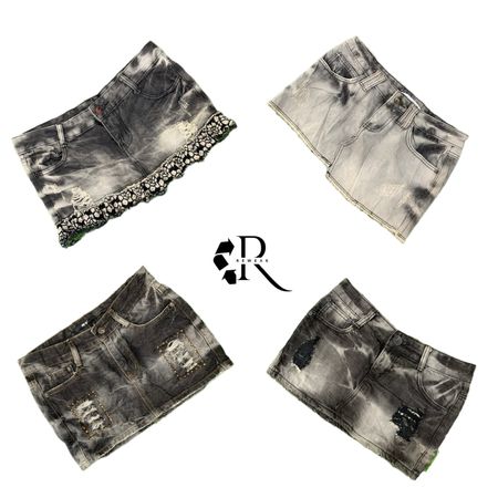 Y2K Era Cyber Girl Denim Mini Skirts RW2086