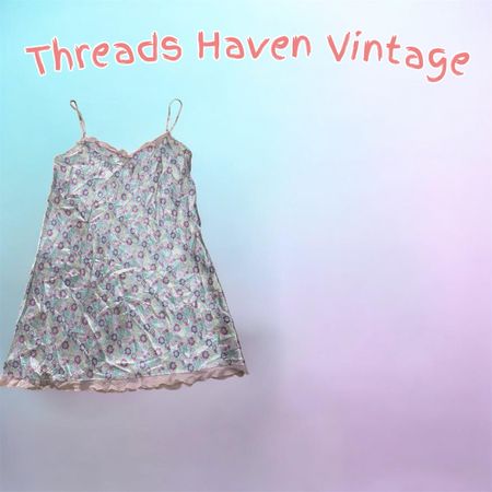 TH # 139 Vintage Satin Slip Dress – Lightweight & Stylish