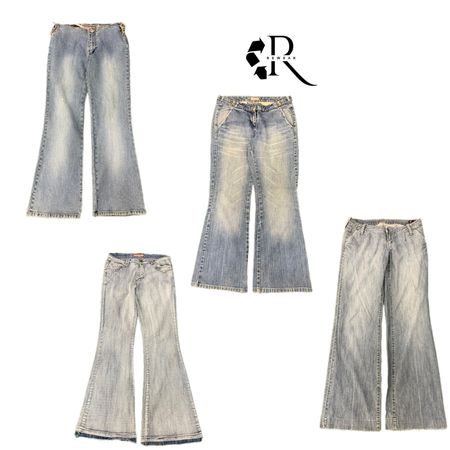 Calças Jeans de Denim Cyber Girl da Era Y2K