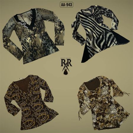 Y2K Earthy Tone Full Sleeve Tops (AA-943)